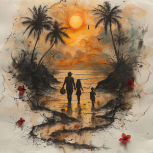 family tattoo design ideas ultra-thin unity for upper arm