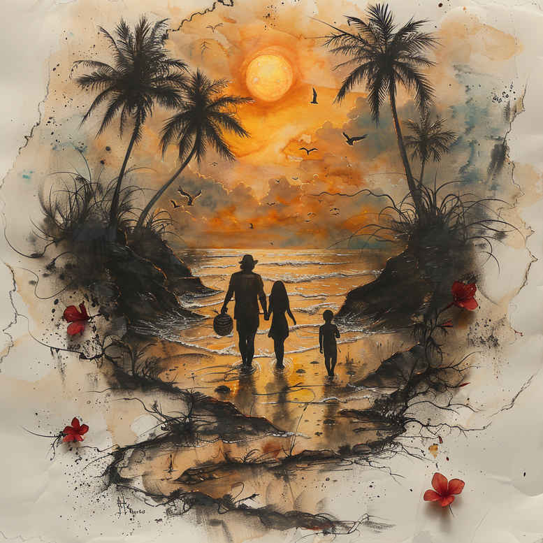 family tattoo design ideas ultra-thin unity for upper arm