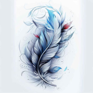 artistic-feather – tattoo design ideas free ai generated – clean-stroke – for-full-back – Gallery: feathers-inkby-ai