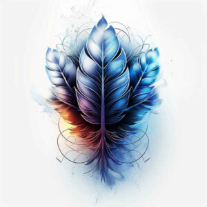 feather-illustration – tattoo design ideas free ai generated – dainty – for-nape – Gallery: feathers-inkby-ai