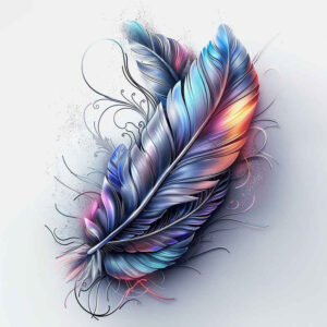 feather-in-flight – tattoo design ideas free ai generated – pure-design – for-side – Gallery: feathers-inkby-ai