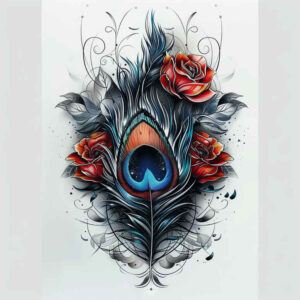 feather-motif – tattoo design ideas free ai generated – minimalist – for-heel – Gallery: feathers-inkby-ai
