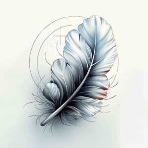 feather-shadow – tattoo design ideas free ai generated – abstract – for-wrist – Gallery: feathers-inkby-ai