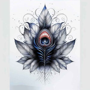 feather-drawing-pure-motif-for-inner-arm – tattoo design ideas free ai generated – Gallery: feathers-inkby-ai