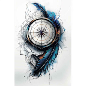 feather-illustration-fine-line-for-hip – tattoo design ideas free ai generated – Gallery: feathers-inkby-ai