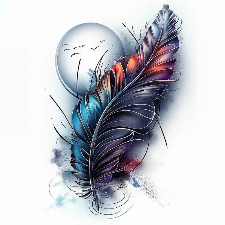 feather-with-contour-open-space-for-lower-chest – tattoo design ideas free ai generated – Gallery: feathers-inkby-ai