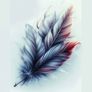 feather-with-light – tattoo design ideas free ai generated – unadorned – for-forearm – Gallery: feathers-inkby-ai