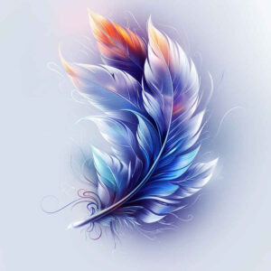 feather-with-mist – tattoo design ideas free ai generated – clean-shape – for-collarbone – Gallery: feathers-inkby-ai