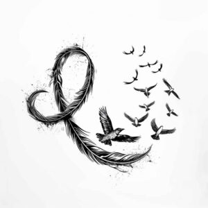 feather-fine-tattoo-minimal-texture-for-hip – tattoo design ideas free ai generated – Gallery: feathers-inkby-ai