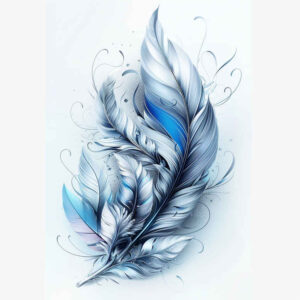 feather-with-plumes – tattoo design ideas free ai generated – symbol-mark – for-hip – Gallery: feathers-inkby-ai
