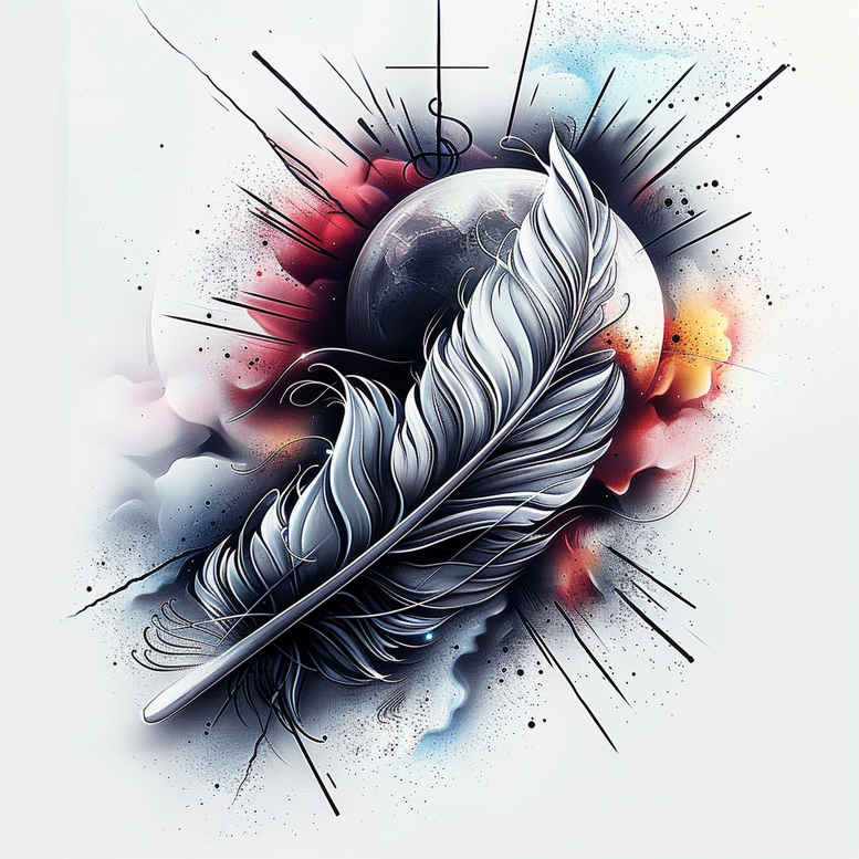 feather-with-plumes-single-line-for-back-of-neck – tattoo design ideas free ai generated – Gallery: feathers-inkby-ai