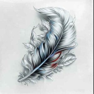 feathers – tattoo design ideas free ai generated – fine-line – for-upper-shoulder – Gallery: feathers-inkby-ai
