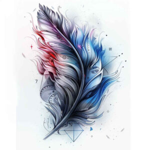 fine-line-feather – tattoo design ideas free ai generated – no-excess – for-back – Gallery: feathers-inkby-ai