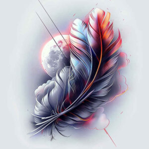 for-women – tattoo design ideas free ai generated – tiny-detail – for-calf – Gallery: feathers-inkby-ai