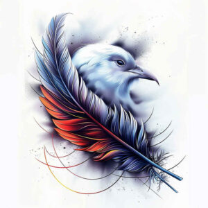 feather-in-flight-clean-lines-for-upper-thigh – tattoo design ideas free ai generated – Gallery: feathers-inkby-ai