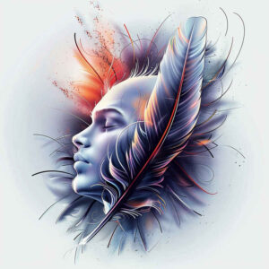 soft-feather – tattoo design ideas free ai generated – essential-lines – for-calf – Gallery: feathers-inkby-ai