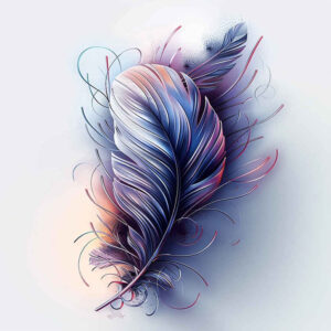 feather-with-light-pure-motif-for-sternum – tattoo design ideas free ai generated – Gallery: feathers-inkby-ai