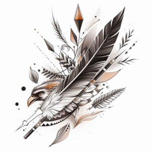 feathers tattoo design ideas outline only artistic endurance and power