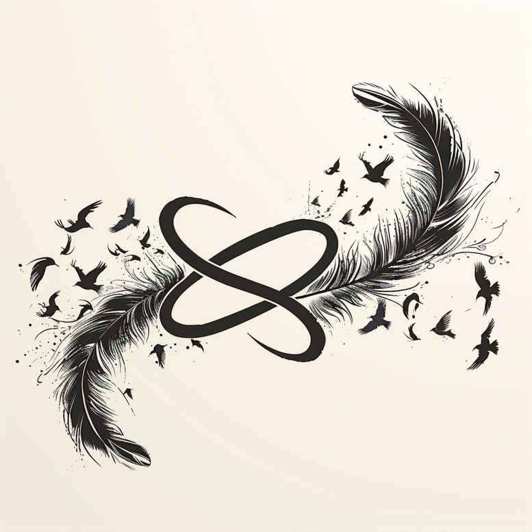 feathers tattoo design ideas micro line artistic for heel
