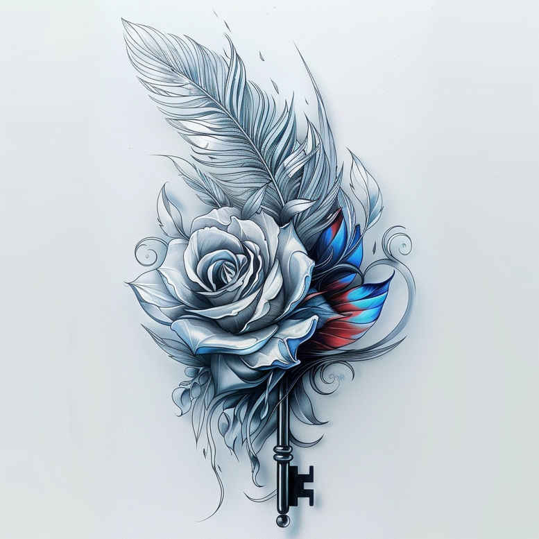feathers tattoo design ideas clean stroke artistic stands for determination
