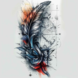 feathers tattoo design ideas minimalist script curved meaning strength