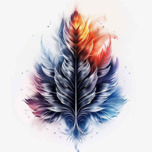 feathers tattoo design ideas minimalist curved stands for determination