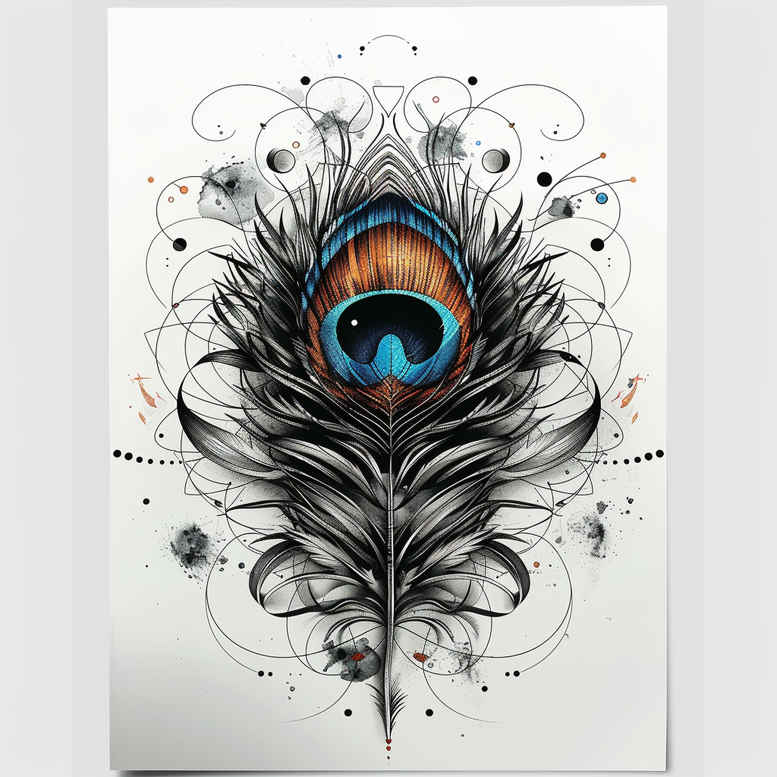 feathers tattoo design ideas pinprick detailed edges for lower leg