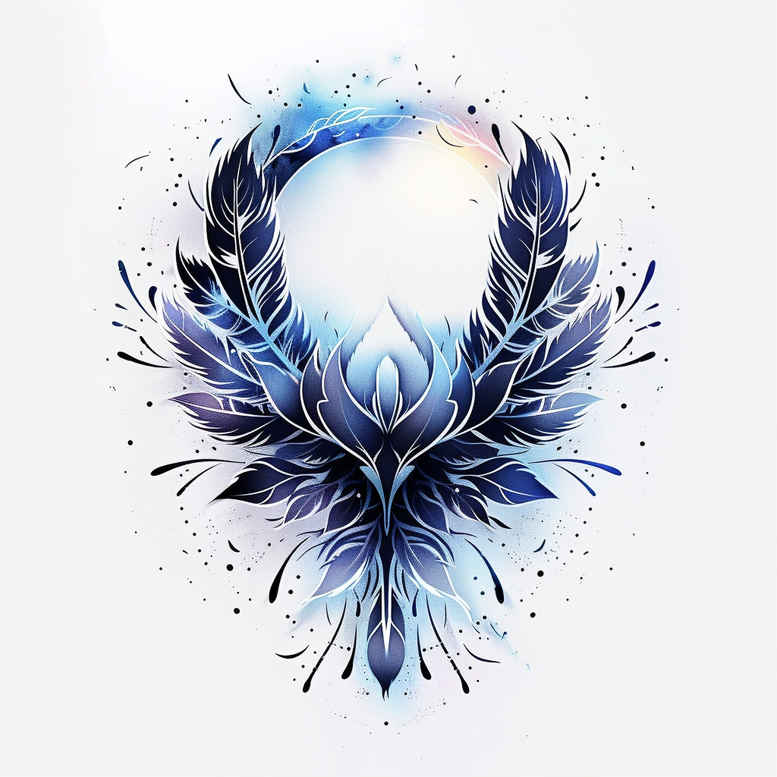 feathers tattoo design ideas slender detailed lines for upper chest