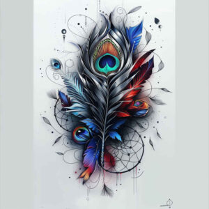 feathers tattoo design ideas diminutive detailed lines symbol of strength