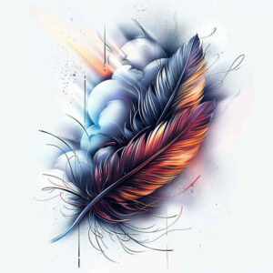 feathers tattoo design ideas abstract elegant for temple