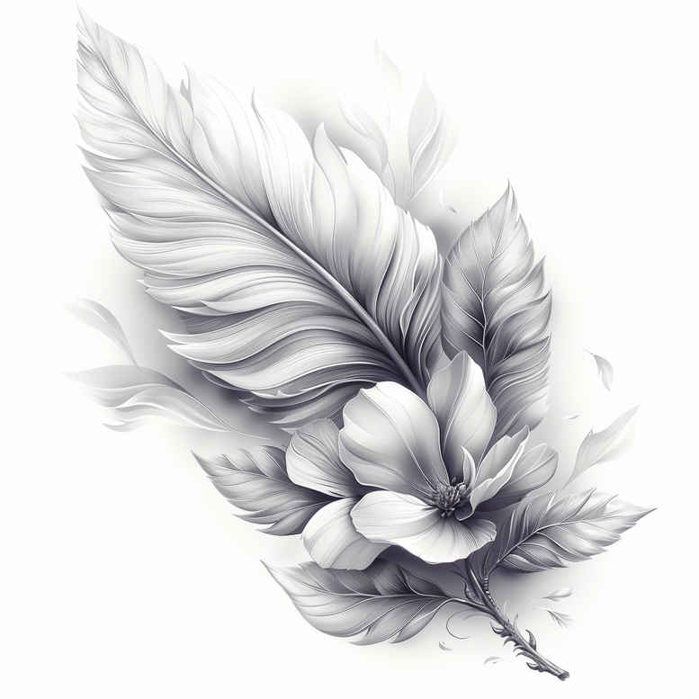 feathers tattoo design ideas micro line elegant symbol of endurance