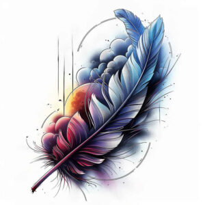 feathers tattoo design ideas miniature feather quill for stomach