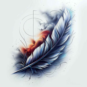 feathers tattoo design ideas clean lines fine detail for neck