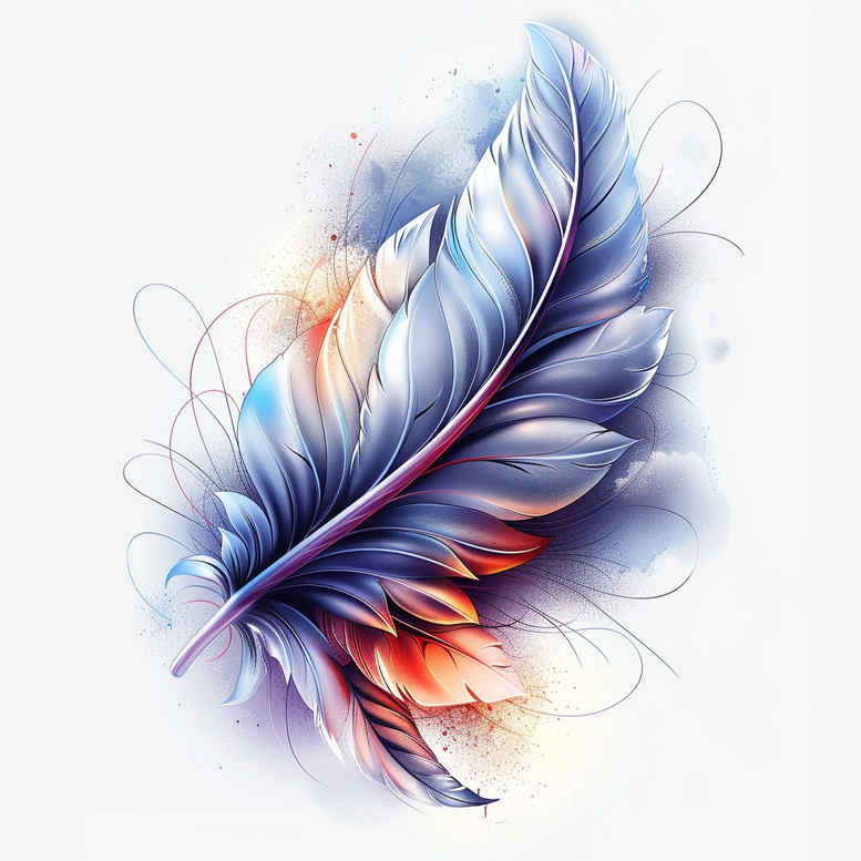 feathers tattoo design ideas elemental flowing lines for outer arm