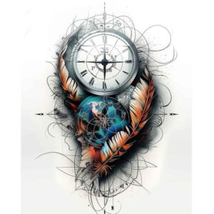 feathers tattoo design ideas fine dot flowing lines stands for endurance