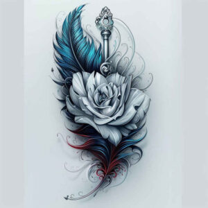 feathers tattoo design ideas gentle angle fluttering embodying perseverance