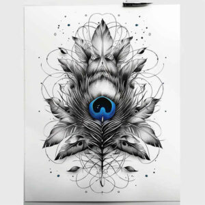 feathers tattoo design ideas ultra-thin fluttering for lower chest