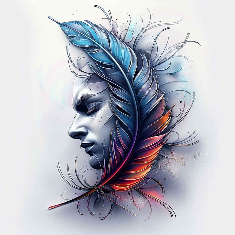 feathers tattoo design ideas no background graceful for scapula