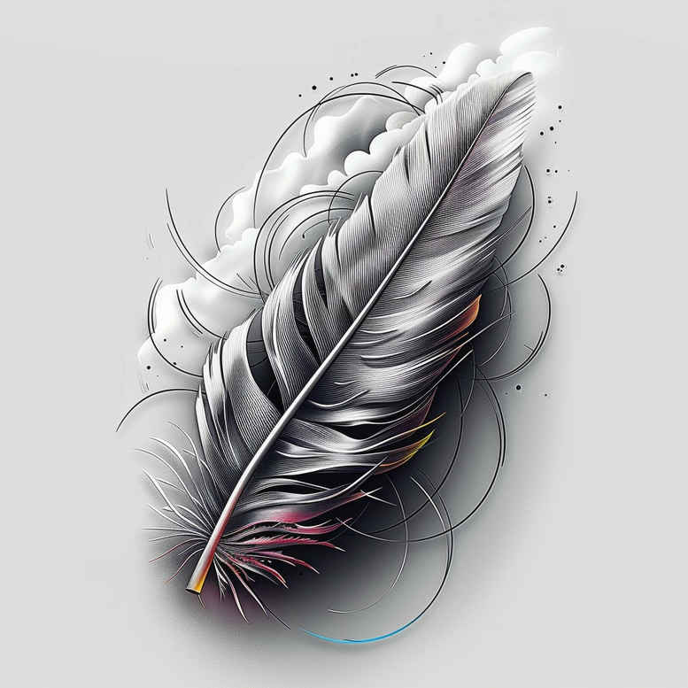 feathers tattoo design ideas no background intricate embodying strength