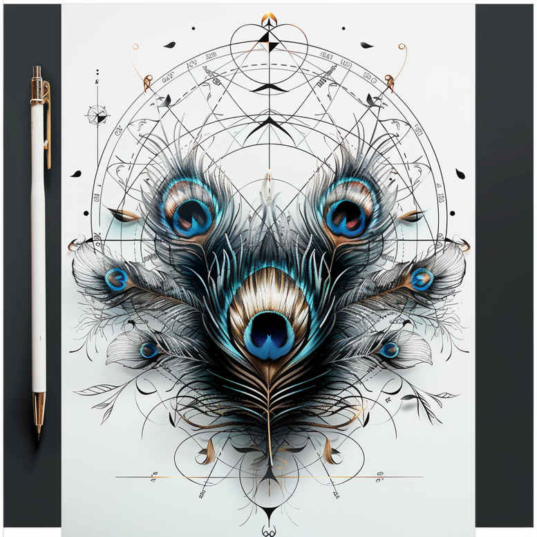 feathers tattoo design ideas basic intricate for triceps