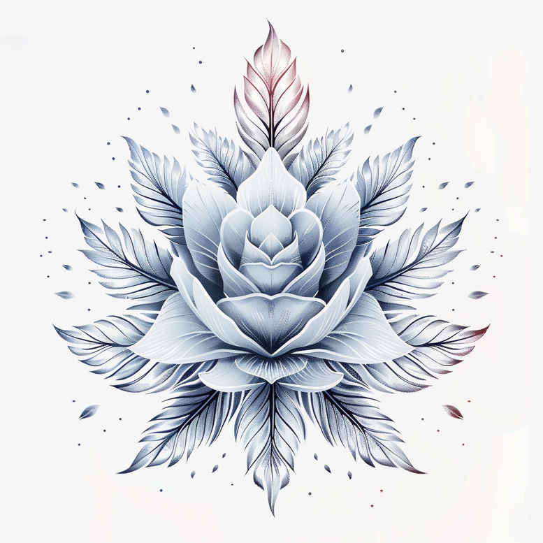 feathers tattoo design ideas single line intricate symbolising determination