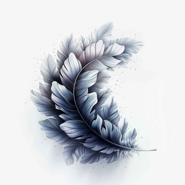feathers tattoo design ideas no fill layered design for arm