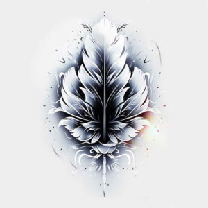 feathers tattoo design ideas no fill layered design for lower back