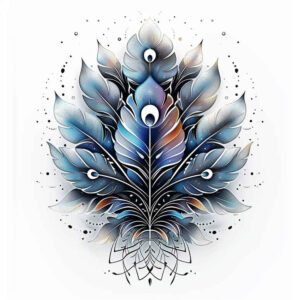 feathers tattoo design ideas single dot layered for thigh