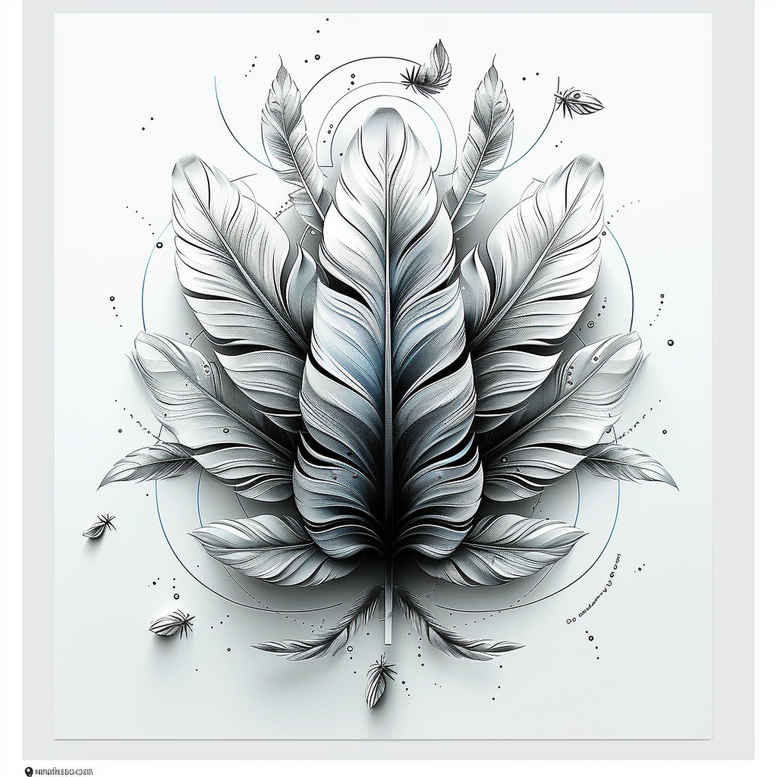 feathers tattoo design ideas bare layered shows determination