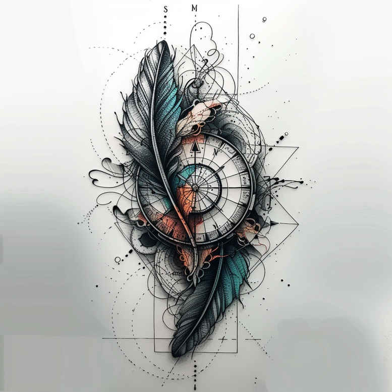 feathers tattoo design ideas negative space light for neck