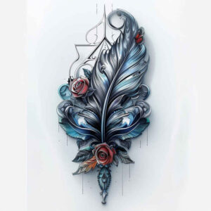 feathers tattoo design ideas sparse naturalistic determination and power