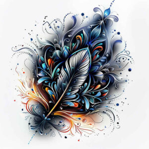 feathers tattoo design ideas compact naturalistic for chest