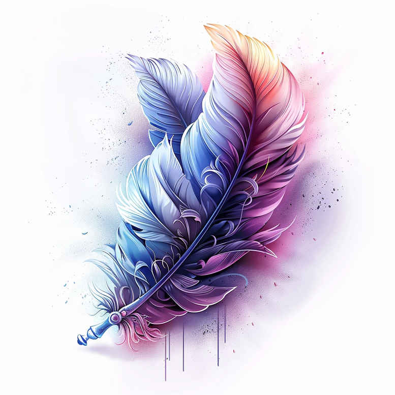 feathers tattoo design ideas simple icon naturalistic for hip