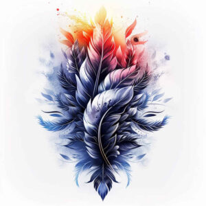 feathers tattoo design ideas concise naturalistic for upper back